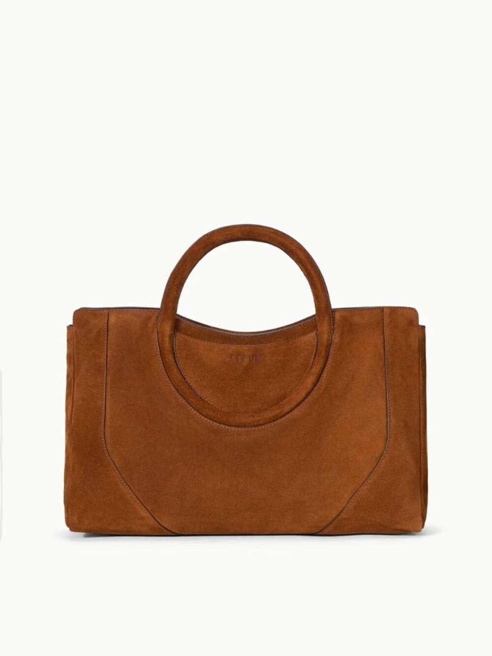 Staud Maude Satchel in Tabac Suede